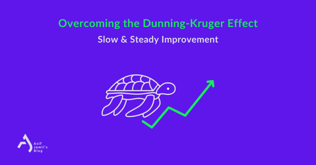 Slow & Steady Improvement works great in overcoming the dunning-kruger effect at work