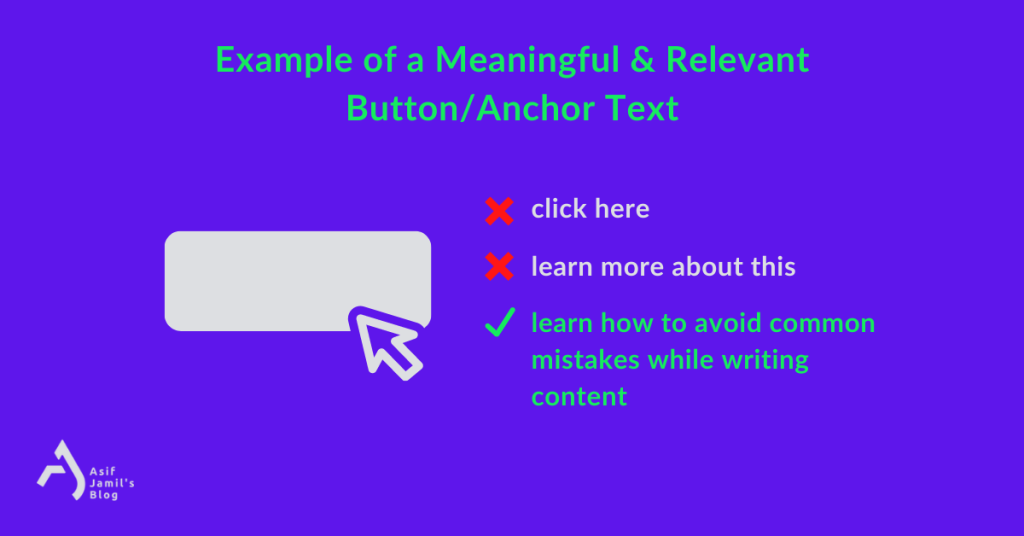 How to write button/anchor text for accessibility and ensure accessible web content