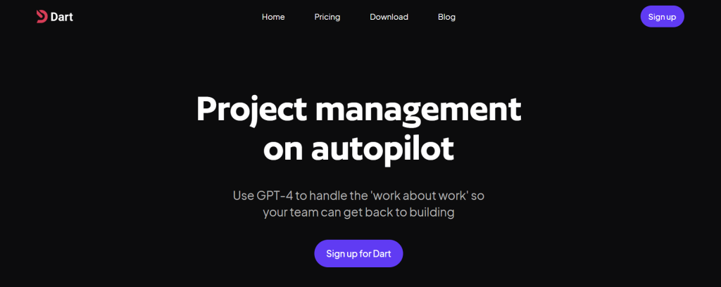 Dart, a GPT-4 powered project management AI tool